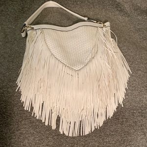 Fringed shoulder bag